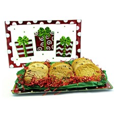 Holiday Presents Glass Cookie Platter (1 1/2 Dozen)